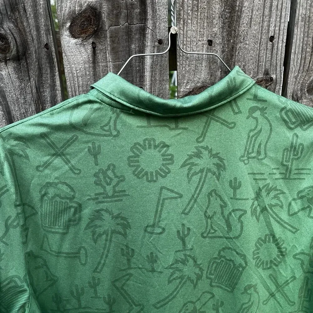 Puma X First Mile Golf Polo Mens Medium Green Desert Southwestern Performance